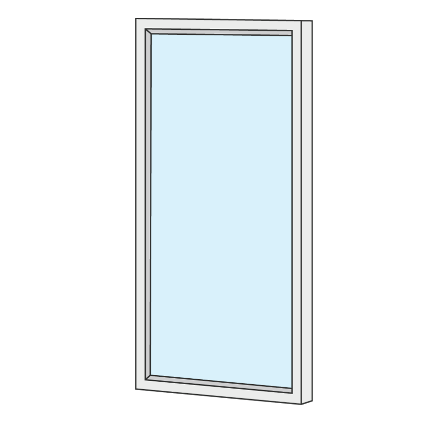 3D image of a vertical picture window